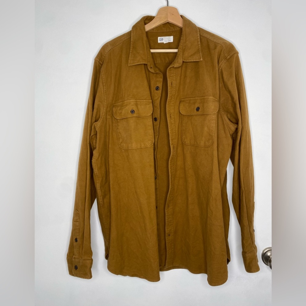 Gap Men’s Heavy Camel Brown Shirt Jacket, Size XL